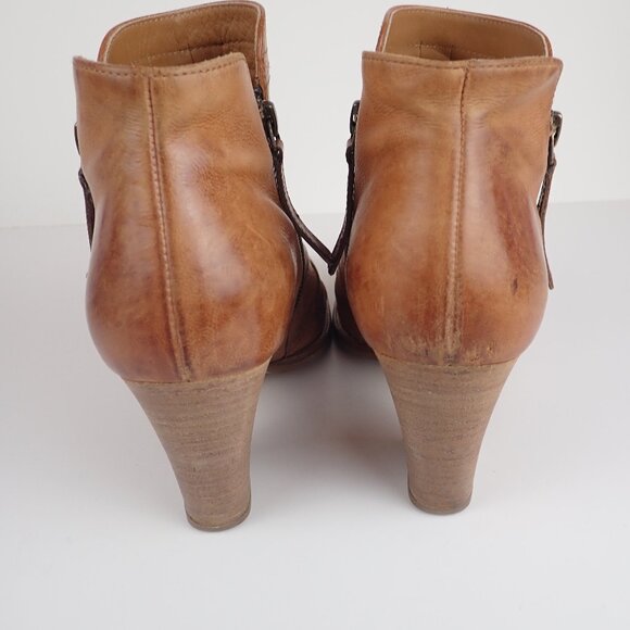 Paul Green Malibu Womens US 7.5 UK 5 Shoe Brown Leather Side Zip Ankle Bootie - Picture 7 of 13